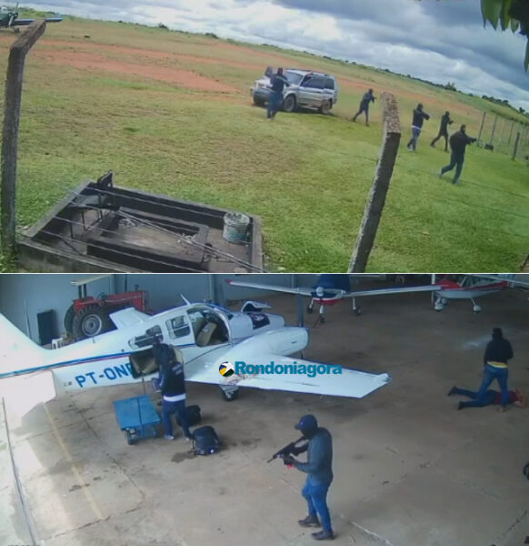 Vídeos exclusivos mostram assalto ao Aeroclube neste domingo em Porto Velho