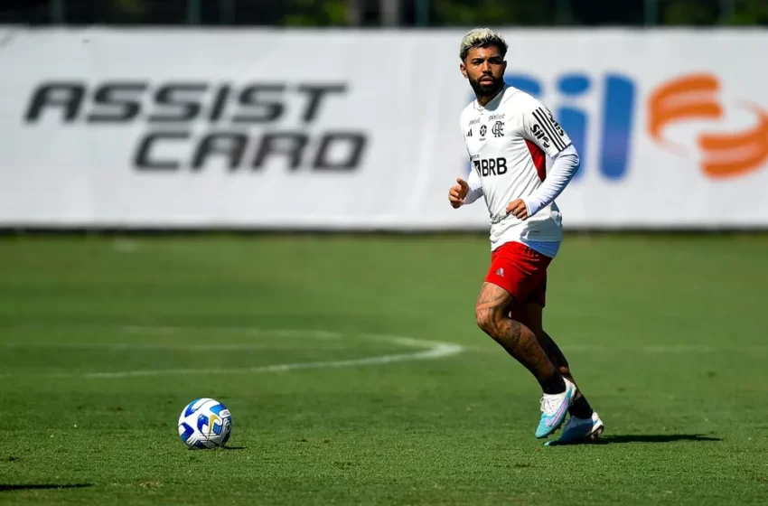  Gabigol treina à parte e faz trabalhos de fortalecimento e reequilíbrio muscular no Flamengo