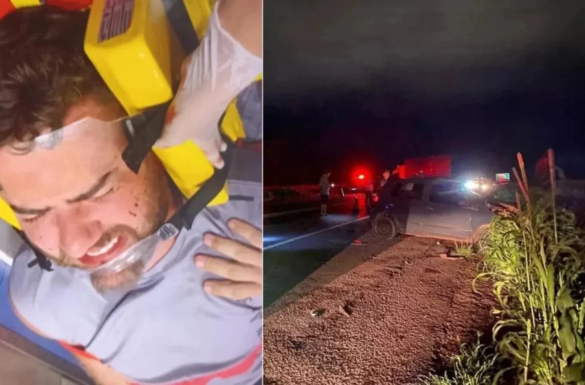  Sertanejo Zé Neto sofre acidente em estrada de Minas e é socorrido para hospital