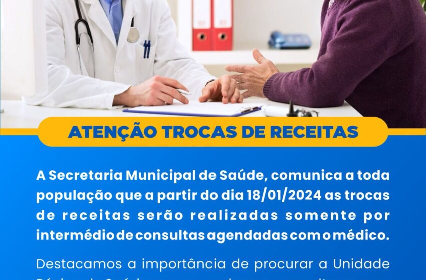  TROCA DE RECEITAS