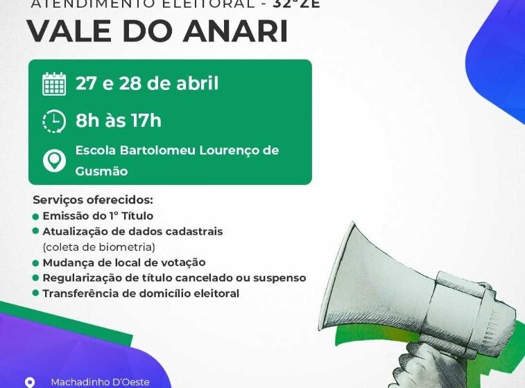  Atendimento Eleitoral – Vale do Anari