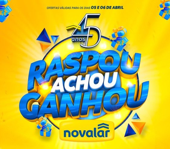  Raspou, achou, ganhou!  Confira as ofertas imperdíveis da Novalar