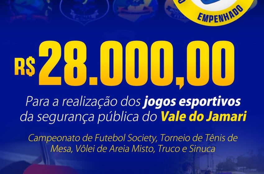  Deputado Pedro Fernandes Destinou o valor de 28 mil reais para a realização dos Jogos Esportivos da Segurança Pública do Vale do Jamari.