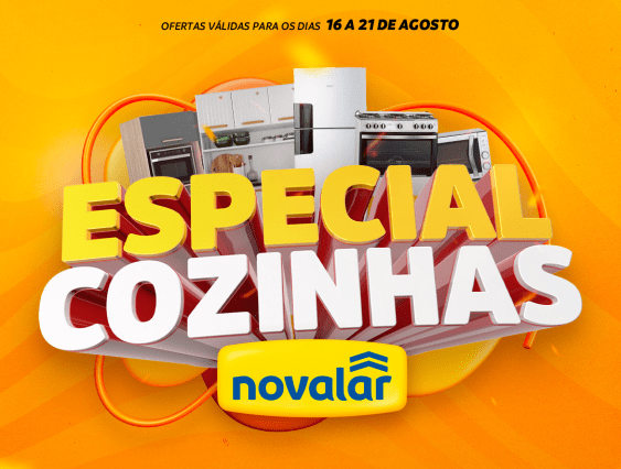  Especial de cozinha Novalar conta com ofertas imperdíveis