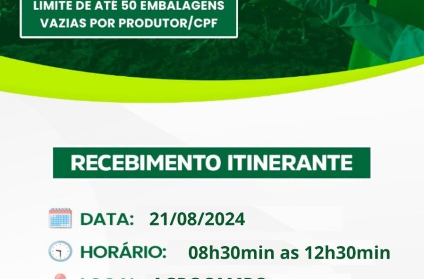  Chegou a Hora de Devolver as Embalagens Vazias de Agrotóxicos – Amigo do Campo