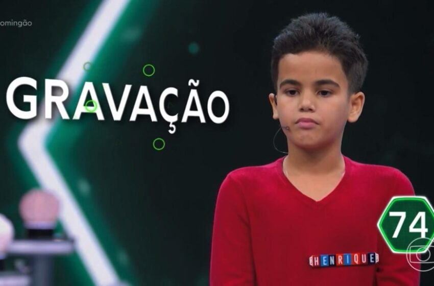  Pequeno Gênio Jaruense participa da Segunda Fase do Programa “Domingão do Huck”, neste domingo (15)