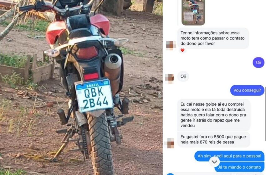  Motocicleta Furtada é Devolvida após Denúncia; Comprador afirma ter sido vítima de um Golpe