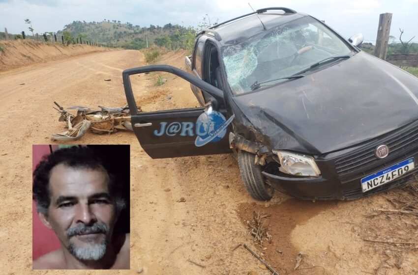  Motociclista Morre em Colisão Frontal com Fiat Strada na Zona Rural de Governador Jorge Teixeira