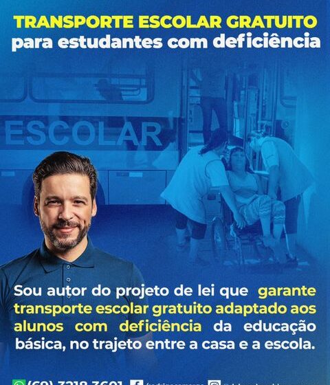  Deputado Delegado Camargo é o Auto do Projeto que Garante Transporte Escolar Acessível será realidade para estudantes com deficiência em Rondônia!