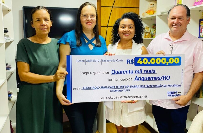  Pedro Fernandes entrega equipamentos à Casa de Apoio Noeli dos Santos, em Ariquemes