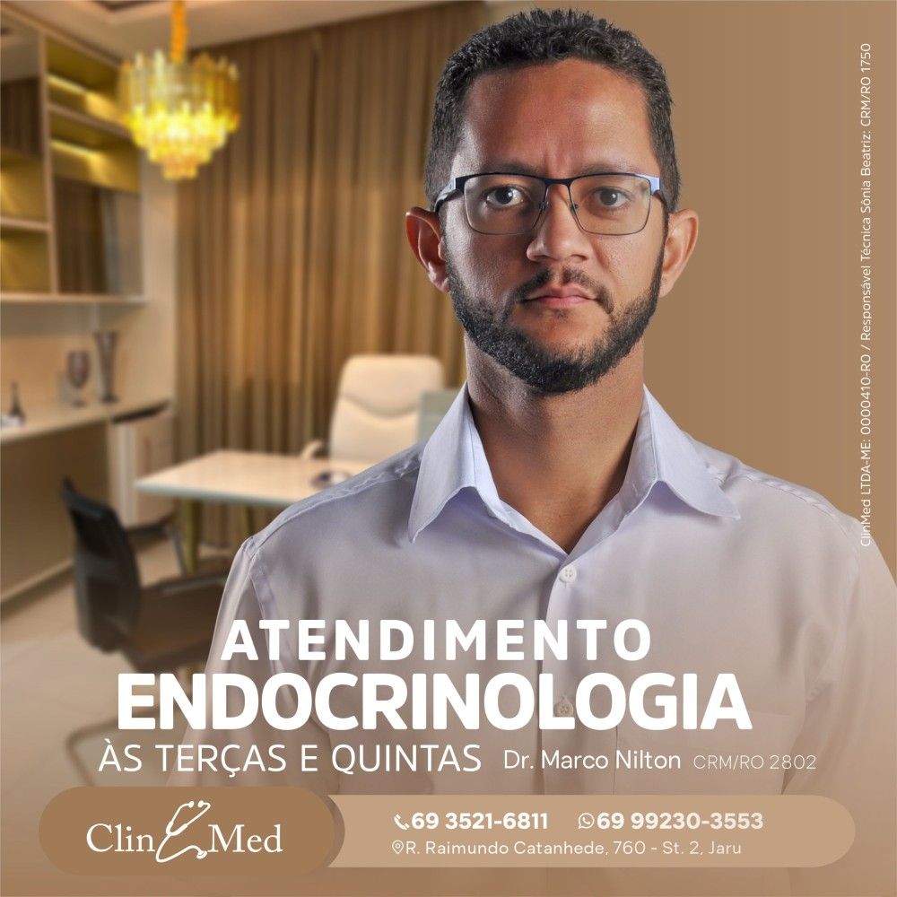 Jaru: A Clin Med conta com atendimento em endocrinologia com Dr. Marco Nilton