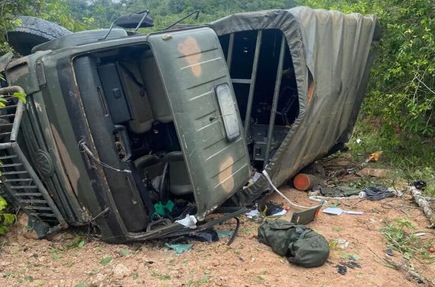  Militar morre após veículo do Exército Brasileiro tombar na BR 364