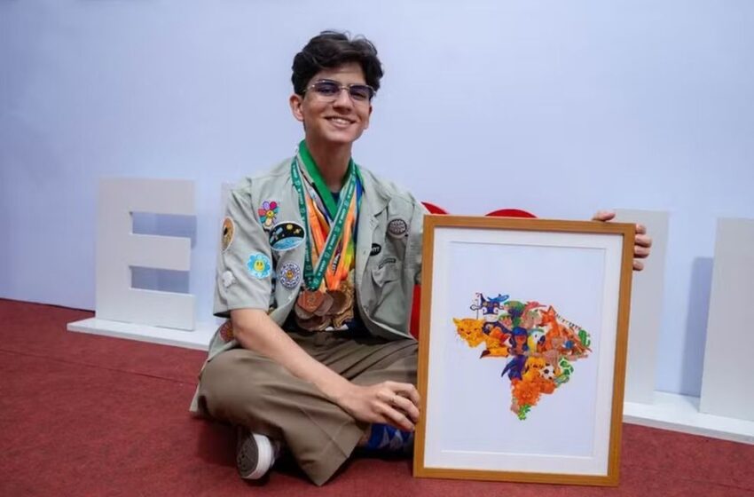  Jiparanaense vence concurso nacional de desenho com obra que representa 'brasilidades'