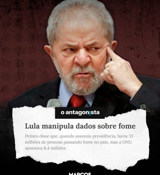  Lula diz que encontrou 33 milhões de brasileiros passando fome quando assumiu o governo. Mas a ONU apontava 8,4 milhões.