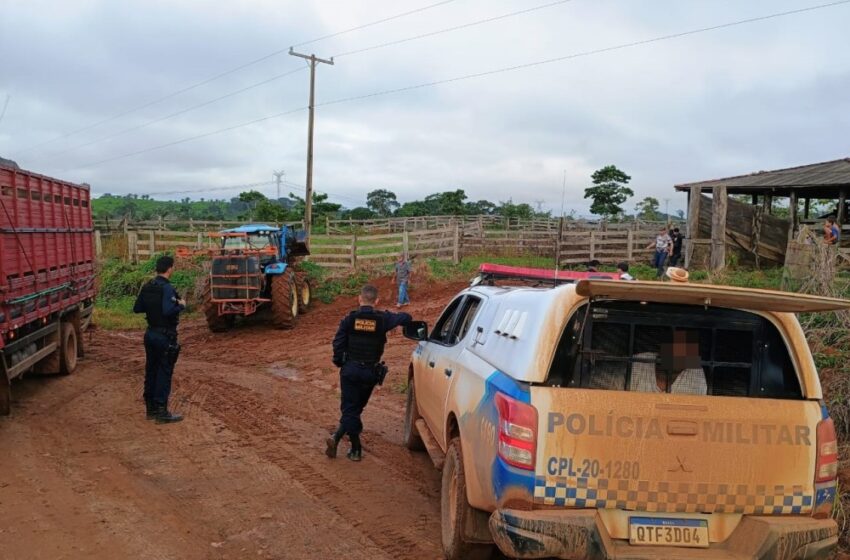  Polícia Militar de Gov. Jorge Teixeira recupera gado furtado na linha 617