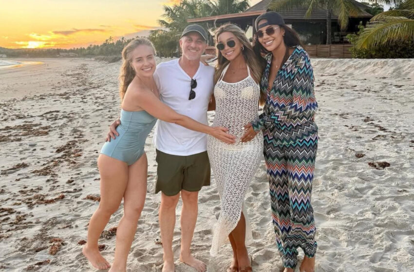  Ludmilla posta foto de Angélica e Luciano Huck paparicando barriga de Brunna Gonçalves