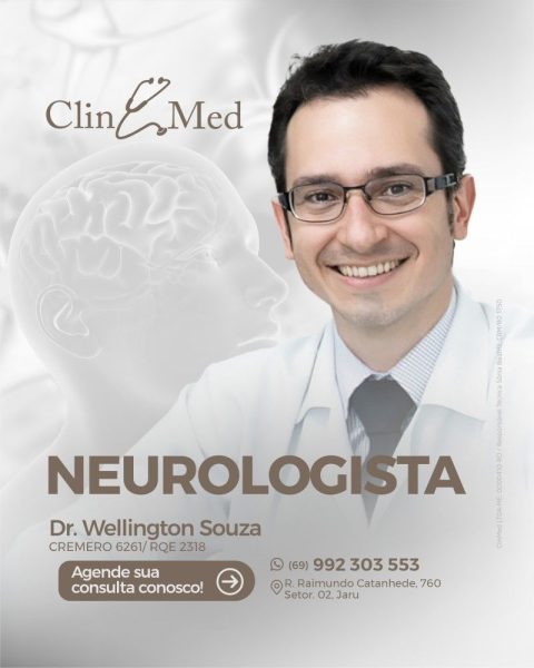 Jaru: Clin Med oferece atendimento especializado em Neurologia e Neurocirurgia com Dr. Wellington Souza