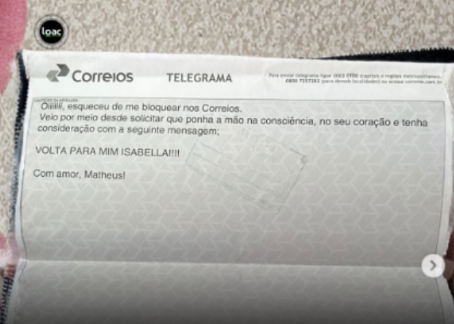 Homem envia telegrama para ex e viraliza nas redes sociais