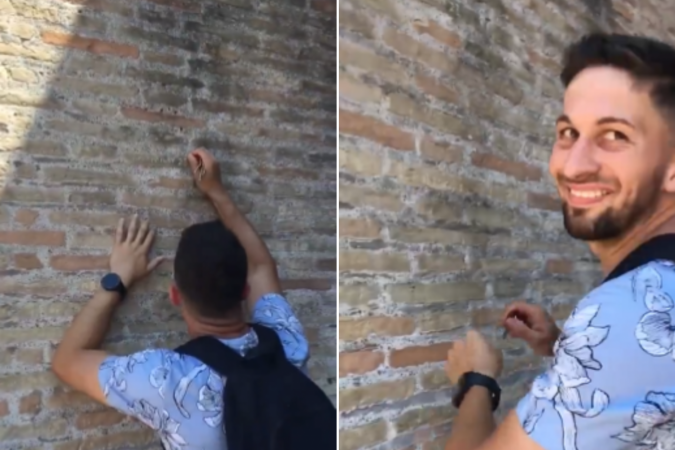  Turista se desculpa por pichar muro do Coliseu e diz que não sabia que monumento era uma antiguidade