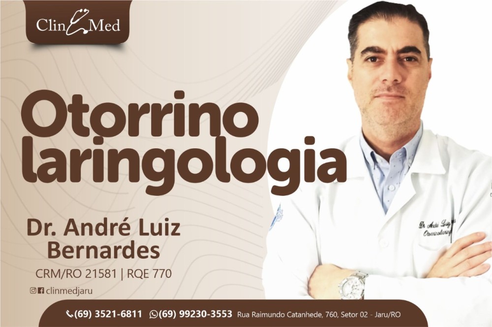 André Luiz, Otorrinolaringologia, atende na ClinMed nesta quinta-feira
