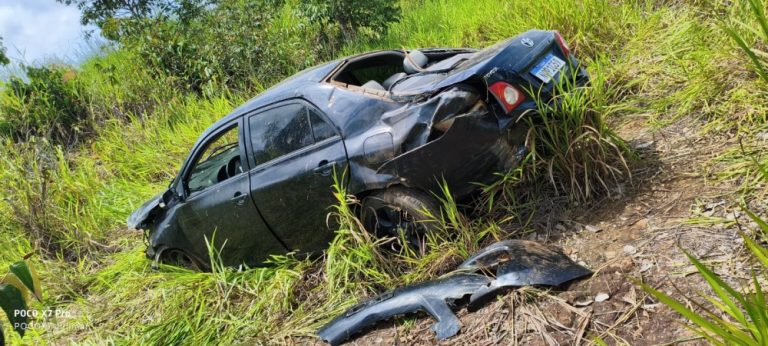  Duas pessoas ficam feridas em acidente na RO-133, zona rural de Theobroma