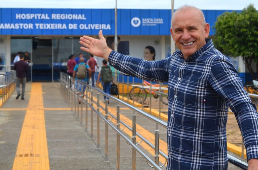  Visita de Ezequiel Neiva marca início de reforma e ampliação de UTI do Hospital Regional de Vilhena