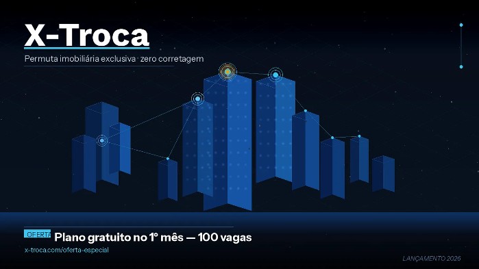 Sem corretores, sem comissão: X-Troca chega ao mercado imobiliário digital com modeloinédito de permuta direta entre proprietários