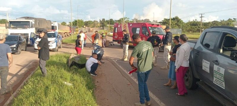 Jaru: Motociclista fica ferido após investidas com caminhonete no acesso ao Savana Park