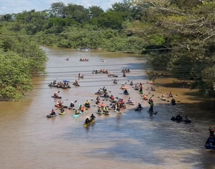 Jaru: 4ª edição do Passeio de Caiaque reúne cerca de 140 participantes no rio Jaru