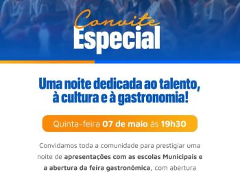 Prefeitura de Machadinho Convida Toda População para Prestigiar uma Noite dedicada ao Talentos, À  cultura e a Gastronomia