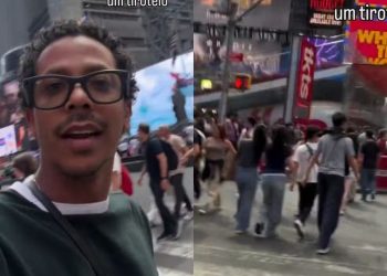 Rondoniense grava momento em que jogou tiros na Times Square, em Nova York: ‘Pensei que era um atentado’