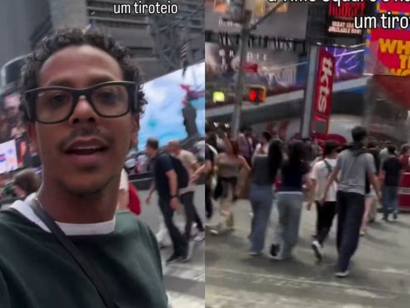 Rondoniense grava momento em que jogou tiros na Times Square, em Nova York: ‘Pensei que era um atentado’