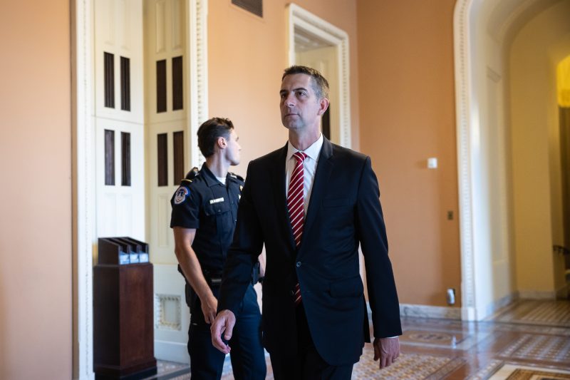 Tom Cotton, o principal falcão do Irã no Senado, está em uma situação difícil induzida por Trump