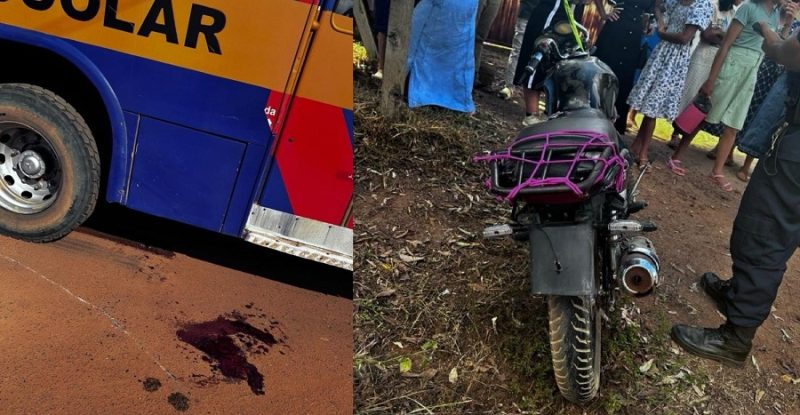 Colisão entre ônibus escolar e moto deixa carona gravemente ferida em Costa Marques