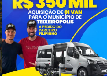 Deputado Nim Barroso Destina R$ 350 MIL para a Aquisição de uma Van Para Teixeirópolis!
