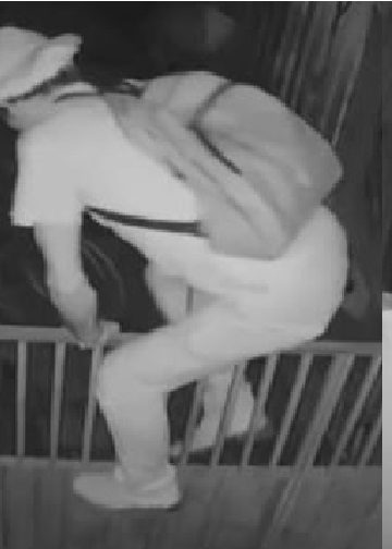 Suspeitos são informados câmera ao escalar grade dos fundos de comércio em São Francisco do Guaporé