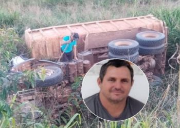 Servidor da Secretaria de Agricultura de Vilhena morre após caminhão oficial tombar na BR-364; veja vídeo