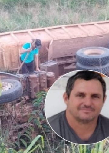 Servidor da Secretaria de Agricultura de Vilhena morre após caminhão oficial tombar na BR-364; veja vídeo