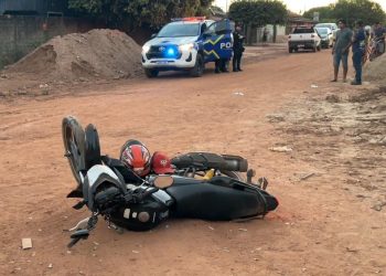 Vídeo: Motociclista fica ferido após seções com veículo em segmentos de Alvorada do Oeste