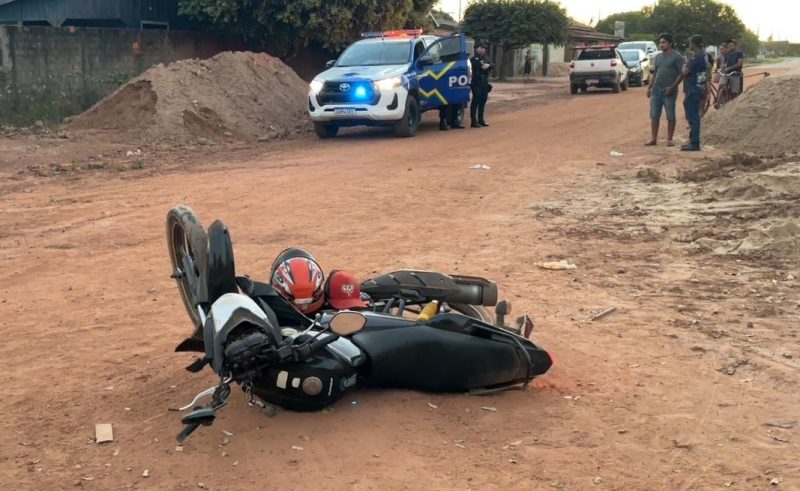 Vídeo: Motociclista fica ferido após seções com veículo em segmentos de Alvorada do Oeste