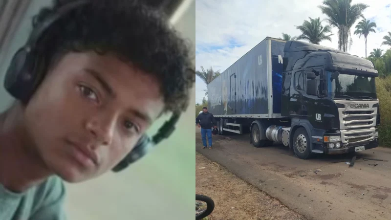 Jovem morre após colisão entre moto e carreta que transportava equipamentos de Léo Magalhães, veja vídeo