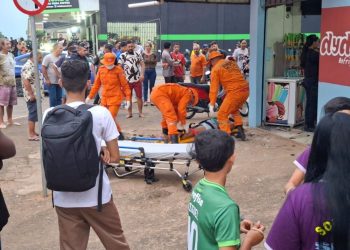 Jaru: mulher cai de segundo andar e é socorrida pelo Corpo de Bombeiros