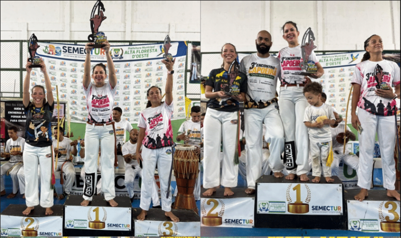 Atletas de Jaru conquistam três pódios no campeonato de capoeira em Alta Floresta d’Oeste