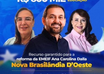Deputado Laerte Gomes Destina Emenda para Nova Brasilândia D’ Oeste