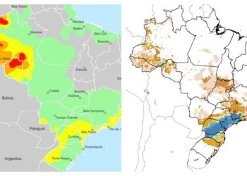 Rondônia entra na rota de chuvas intensas, e núcleos de alto risco ameaçam Porto Velho com temporais